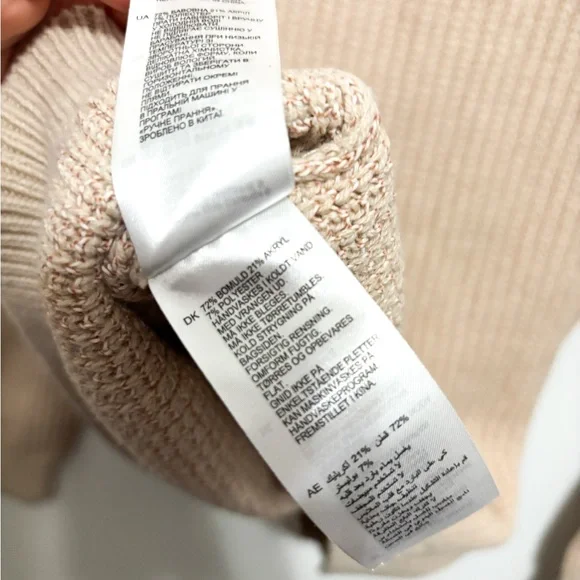 REISS NWT Fox Textured Funnel Neck Jumper Beige Half-Zip Sweater Quarter Zip - Picture 8 of 11